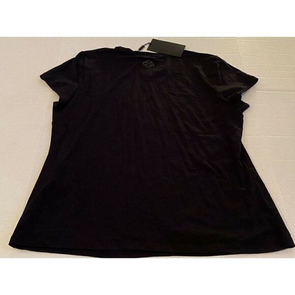 Harley Davidson Women Metallic Embroidered Tee T - Picture 7 of 9